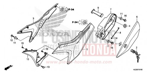 COPERTURA LATERALE (CRF250L/LA) CRF250LAH di 2017